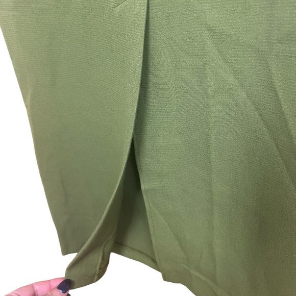 Women's ASOS Green Front Slit Viscose Blend Maxi Skirt US Size 6 - Picture 2 of 6